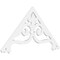 Ekena Millwork Pitch Finley Architectural Grade PVC Gable Pediment, 48"W x 24"H x 1"P (12/12) GPP048X024X100FIN - alternate 1